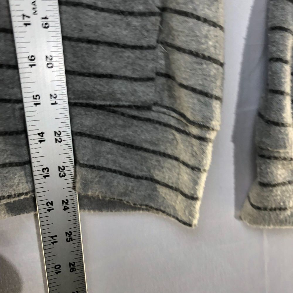 Sundry Gray Stripped Full Zip Hoodie w Kangaroo Pockets Medium - Picture 7 of 9